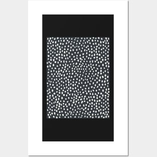 Dark Grey Dalmatian Print Mask Posters and Art